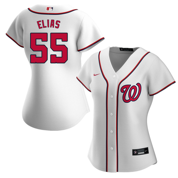 Nike Women #55 Roenis Elias Washington Nationals Baseball Jerseys Sale-White